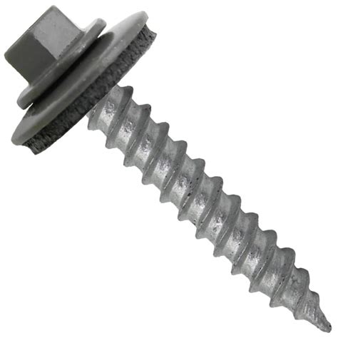 Metal Roofing Screw: (250) 12 x 1-1/2" CHARCOAL Hex ReGrip Sheet Metal ...