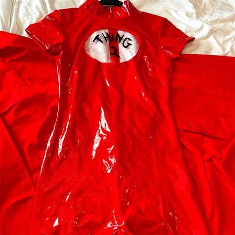 Forplay Pants And Jumpsuits Thing 2 Latex Halloween Romper Poshmark