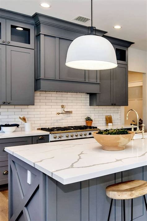 32+ Gray Cabinets With White Countertops | CountertopsNews | Grey ...