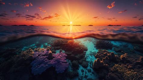 Underwater sunset - backiee