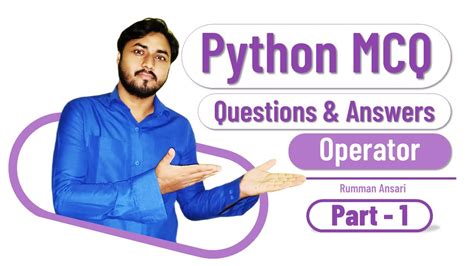 Python Mcq Questions And Answers Operator Part Youtube