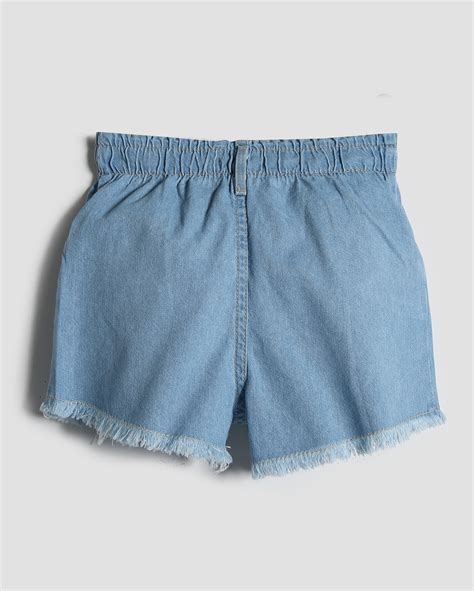 Riachuelo Short Jeans Color Infantil Clochard A Denim Claro Pool