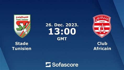 Stade Tunisien Vs Club Africain Live Score H H And Lineups Sofascore