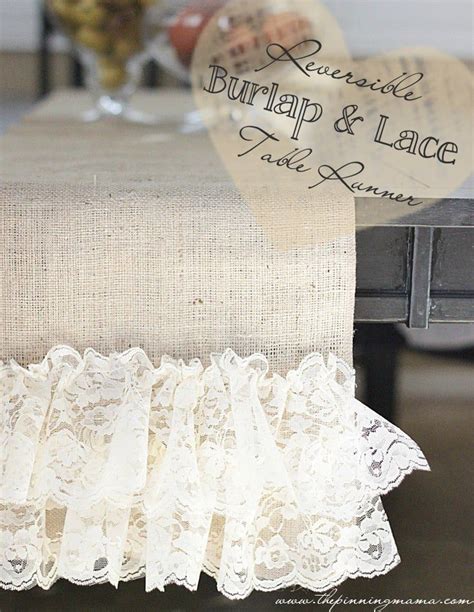 20 Lace Tutorials U Create Lace Table Runners Lace Table Burlap