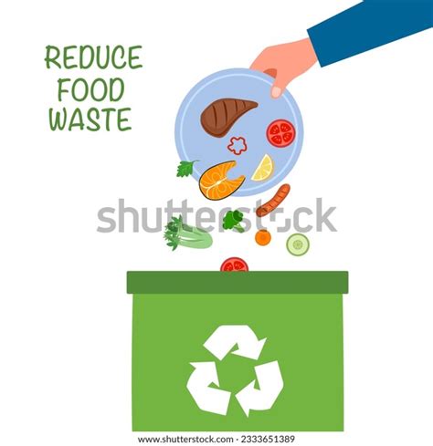 Reduce Food Waste Concept Vector Illustration Vetor Stock Livre De