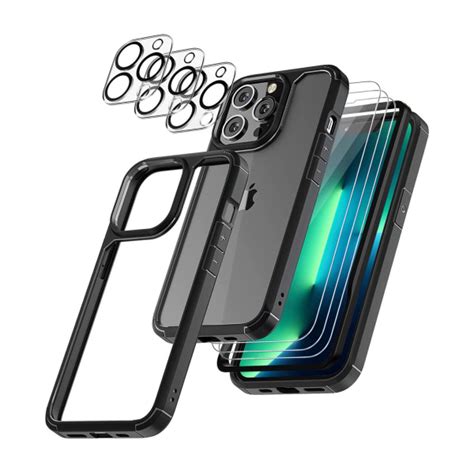 Iphone Pro Max Kompatibelt Pack H Rdat Glas Lins Skal Black