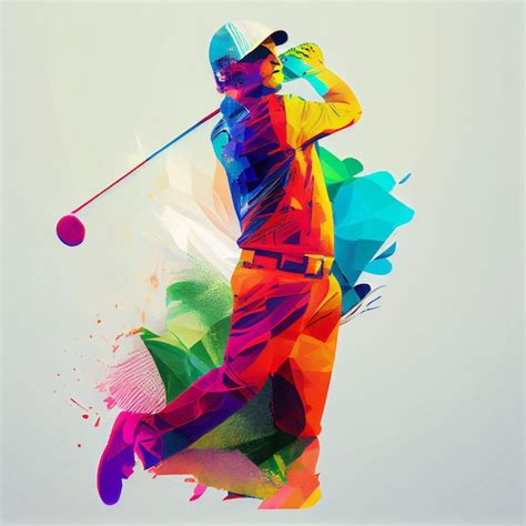 Ilustraci N De Hombre Golfista O Jugador De Golf En Estilo Abstracto