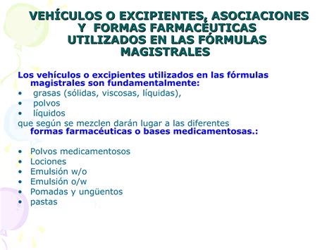 F Rmulas Magistrales En Dermatolog A Ppt