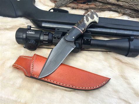 CUSTOM HANDMADE 5160 SPRING STEEL BUSH CRAFT SURVIVAL KNIFE – NB ...