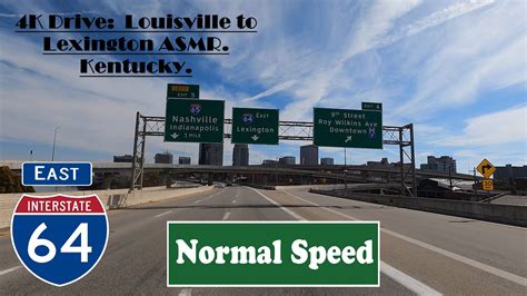 4K Drive Louisville To Lexington ASMR Kentucky Interstate 64 East I