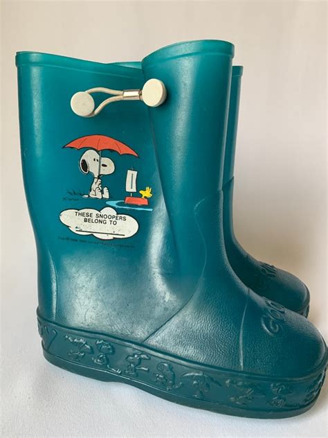 1965 Blue Snoopy Rain Boots - Gem