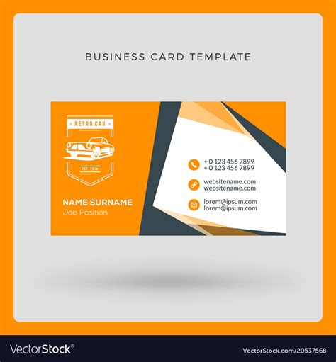 Business card template with logo Royalty Free Vector Image