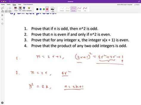 Solved Direct Proofs Prove That If N Is Odd Then N2 Is Odd Prove