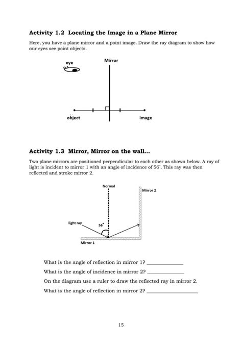 Activity 12 Locating the Image in a Plane | StudyX