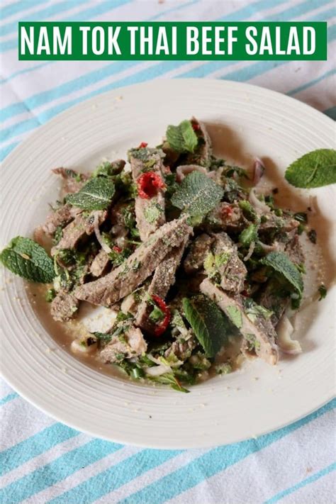 Nam Tok Authentic Thai Waterfall Beef Salad Recipe