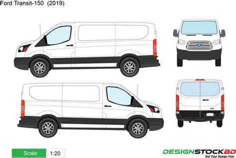 Ford Transit Van Wrap Template