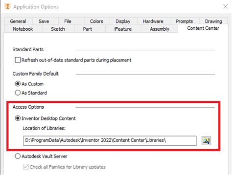 How To Move Content Center Libraries To A Common Location In Inventor