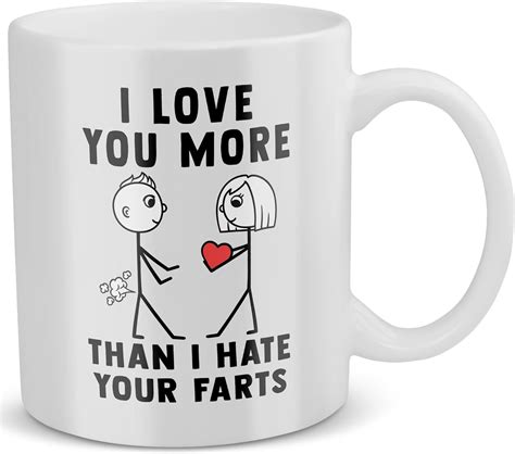 22feels Mens I Love You More Than I Hate Your Farts Mug