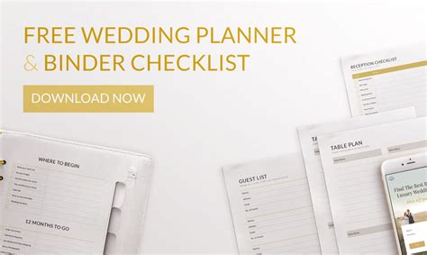 Free Wedding Planner Printables Pdf