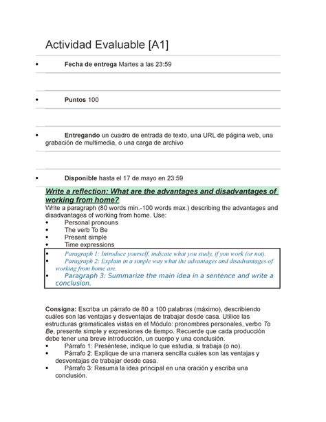 Ingles Actividad Evaluable N Actividad Evaluable A Fecha De