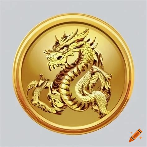 Gold Coin With A Dragon Design On Craiyon