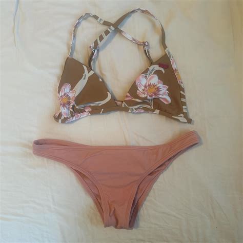 Roxy Bikini Adjustable Top Bottom Is Cheeky Both Depop