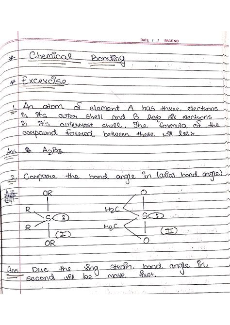 SOLUTION: Chemical bonding examples - Studypool