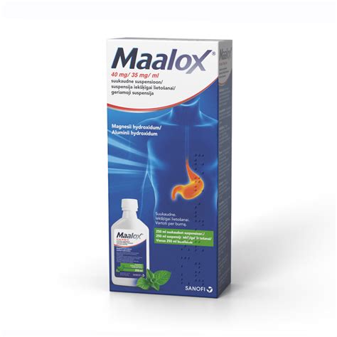 Maalox 40 Mg35 Mgml Geriamoji Suspensija N250 Benu V