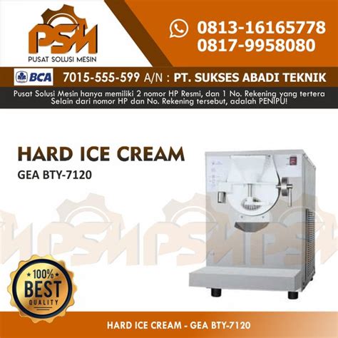 Jual Hard Ice Cream Machine GEA BTY 7120 Mesin Pembuat Hard Es Krim Di