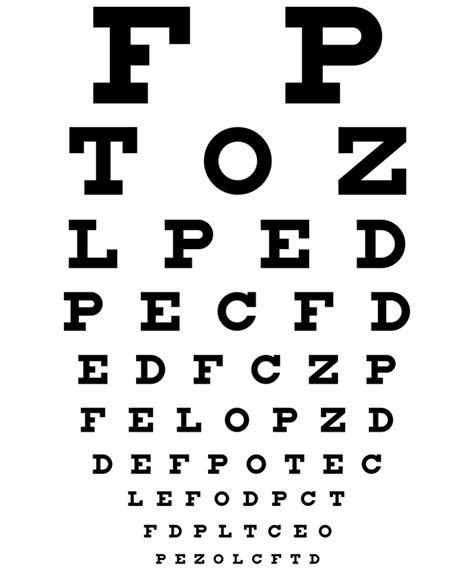 A4 Snellen Chart Pdf Eye Chart Printable