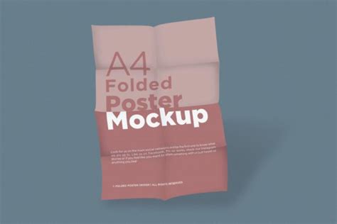 A4 Folded Paper Mockup Graphic By Shahsoft · Creative Fabrica