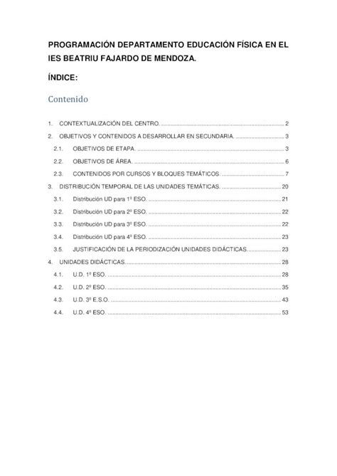 Pdf Contenido Programaci N Departamento Educaci N F Sica En El Ies