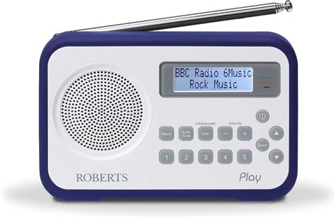 Roberts Play Duodb Digital Radio With Dabdabfm Rds And Built In Battery Charger Dark Blue