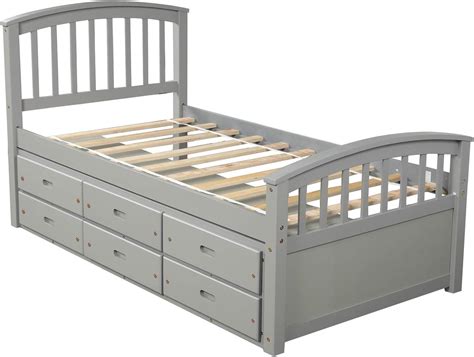 Hyc Cama De Plataforma De Madera Tama O Individual Cama De