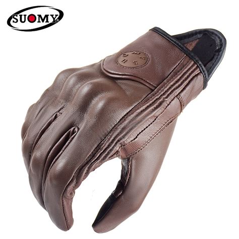 Suomy Guantes Vintage De Cuero Para Motocicleta Protecci N Para