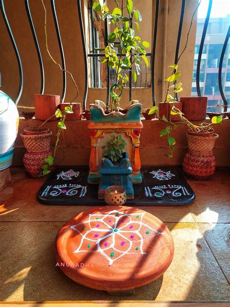 balcony temple ideas hindu tulsi puja stand ideas tulsi decoration
