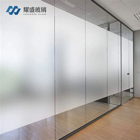 Interior Glass Wall Partition Frosted Room Divider Toughened Office