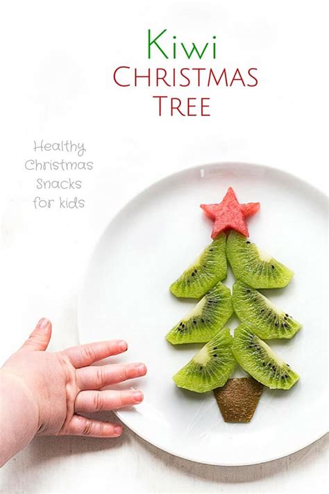 Kiwi Christmas Tree - A fun and healthy festive snack for kids.