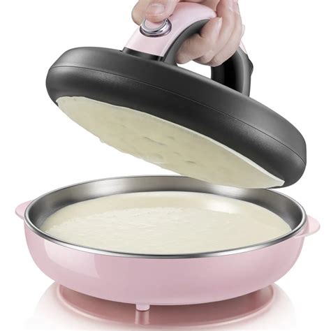 22%,pink Automatic Nonstick stainless steel Crepe Makers mini Pancake ...