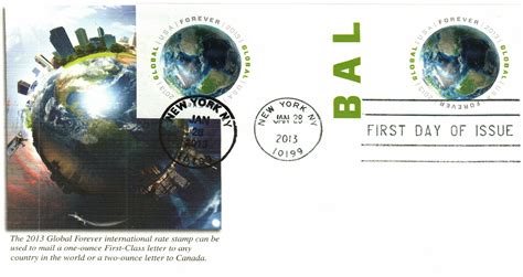 4740a Fdc 2013 Global Forever Stamp Earth Mystic Stamp Company