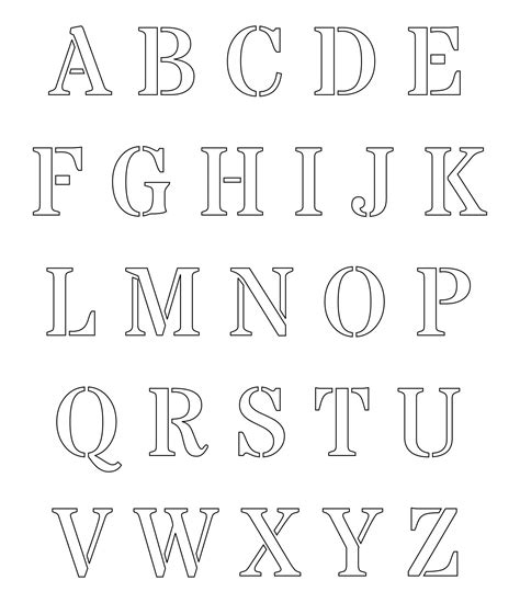 Fancy Alphabet Letters Templates - 10 Free PDF Printables | Printablee | Letter stencils to ...