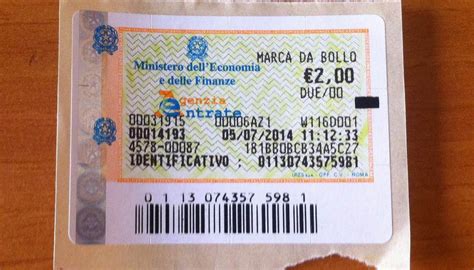 marca da bollo  euro   euro quando  devono applicare