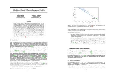 Likelihood-Based Diffusion Language Models | Papers With Code