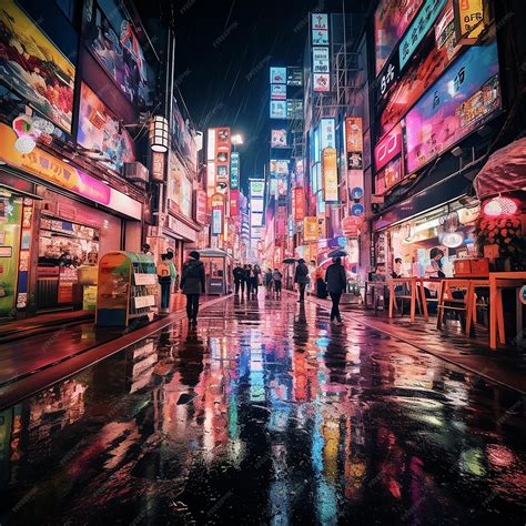 Premium Ai Image Nightlife Of Tokio Where The City Lights Blur Into A