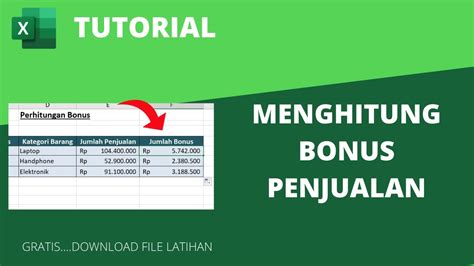 Cara Menghitung Insentif Bonus Penjualan Di Excel Youtube