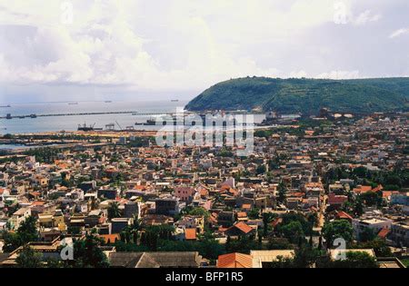 Aerial View Of A Coastline Visakhapatnam Andhra Pradesh India Stock