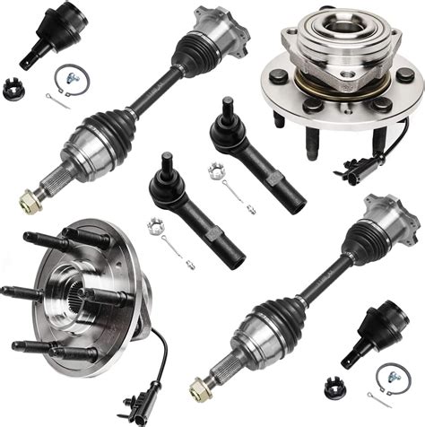 Detroit Axle 4wd Front Wheel Bearing Hubs Cv Axles Kit For Chevy Silverado Sierra