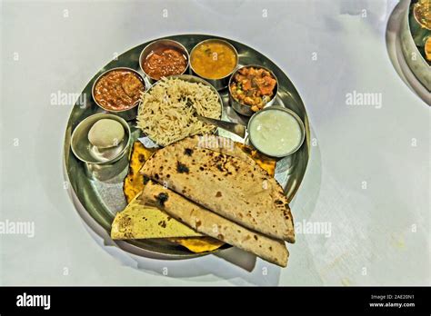 Rajasthani Thali Lunch, Jaipur, Rajasthan, India, Asia Stock Photo - Alamy