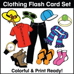 Clothing Flash Cards ESL ELL Newcomer | Made By Teachers