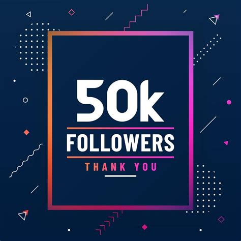 Thank You 50k Followers 50000 Followers Celebration Modern Colorful